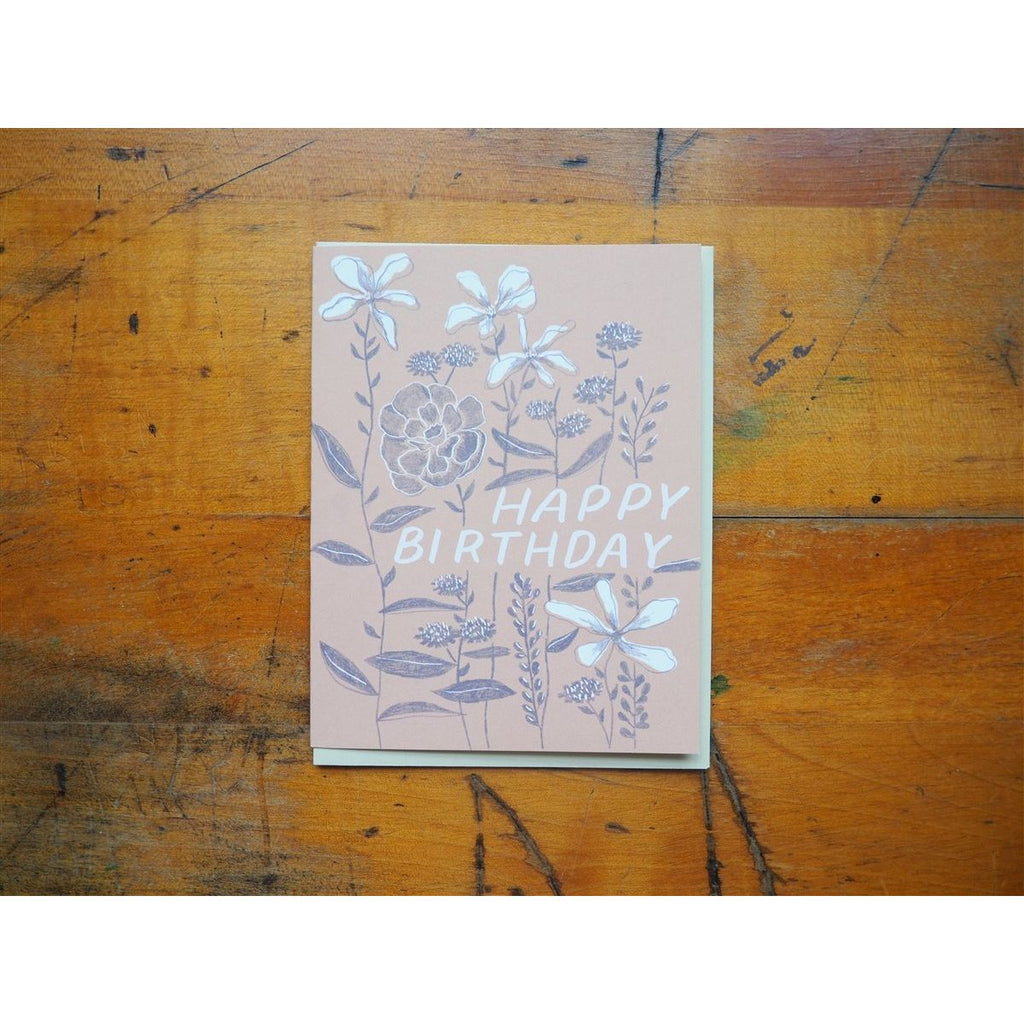 Small Adventure Birthday Card - Growing Flowers