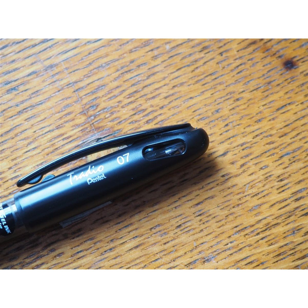 Pentel Tradio 0.7 Gel Pen - Black Body with Black Ink