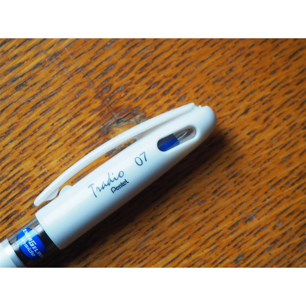 Pentel Tradio 0.7 Gel Pen - White Body with Blue Ink