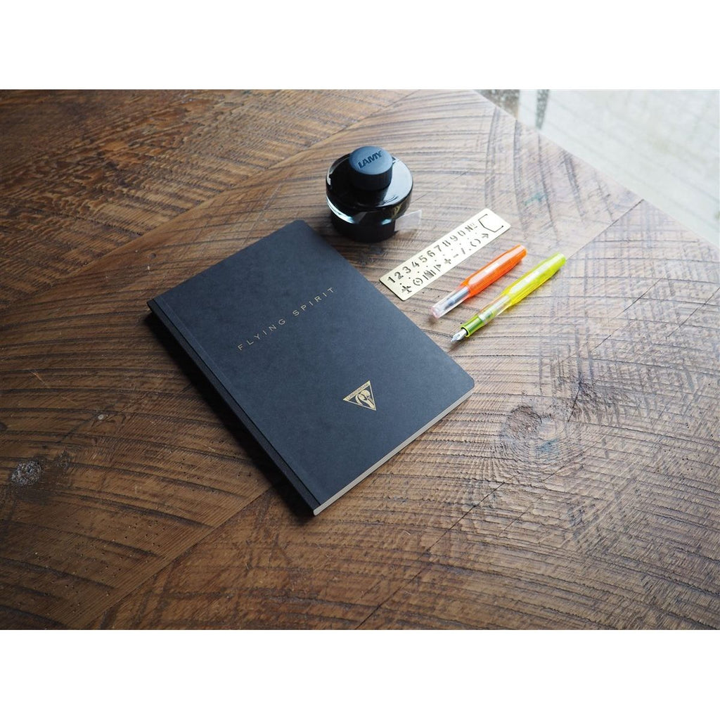 Clairefontaine Flying Spirit Clothbound Notebook Black A5 - Lined