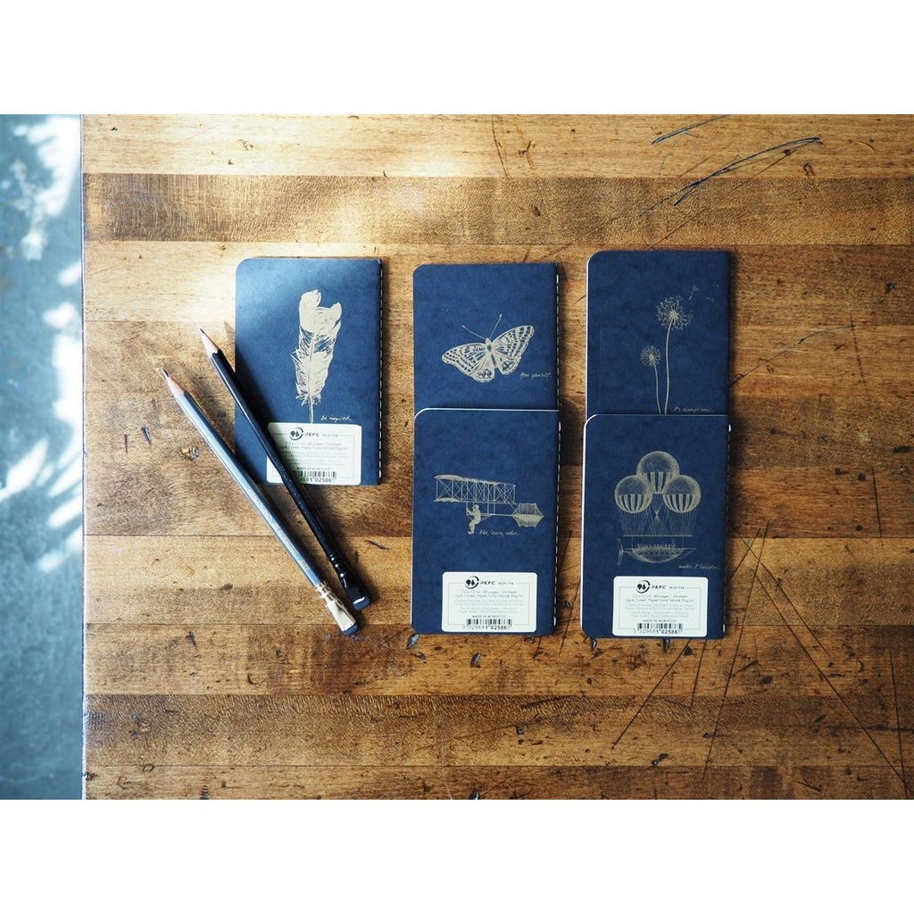 Clairefontaine Flying Spirit Stitchbound Pocket Notebook (7.5 x 12cm) Black  - Lined