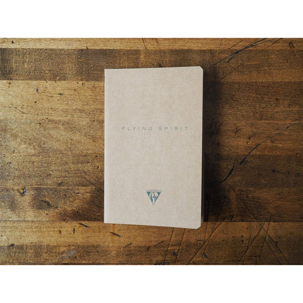 <center>Clairefontaine Flying Spirit Stitchbound Notebook (11 x 17cm) Tan - Lined</center>