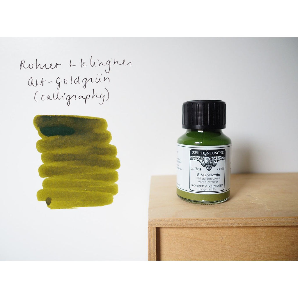 Rohrer & Klingner - Alt-Goldgrun (Old Golden Green) - Calligraphy Ink (50mL)
