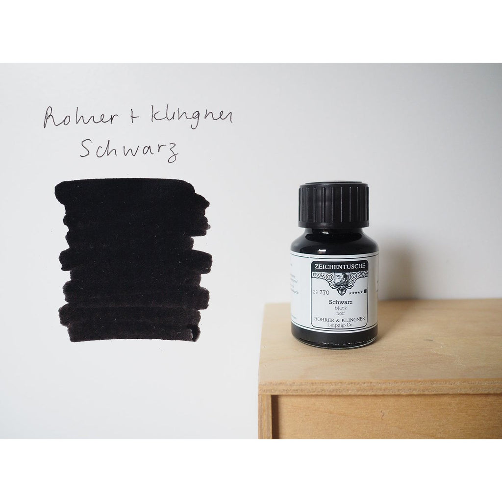Rohrer & Klingner  - Schwarz (Black) - Calligraphy Ink (50mL)