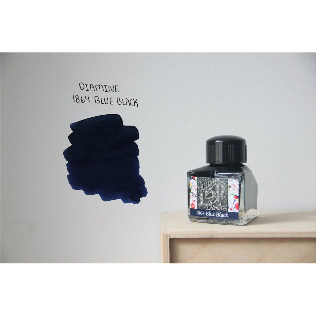Diamine 150th Anniversary Ink (40 mL)- 1864 Blue Black