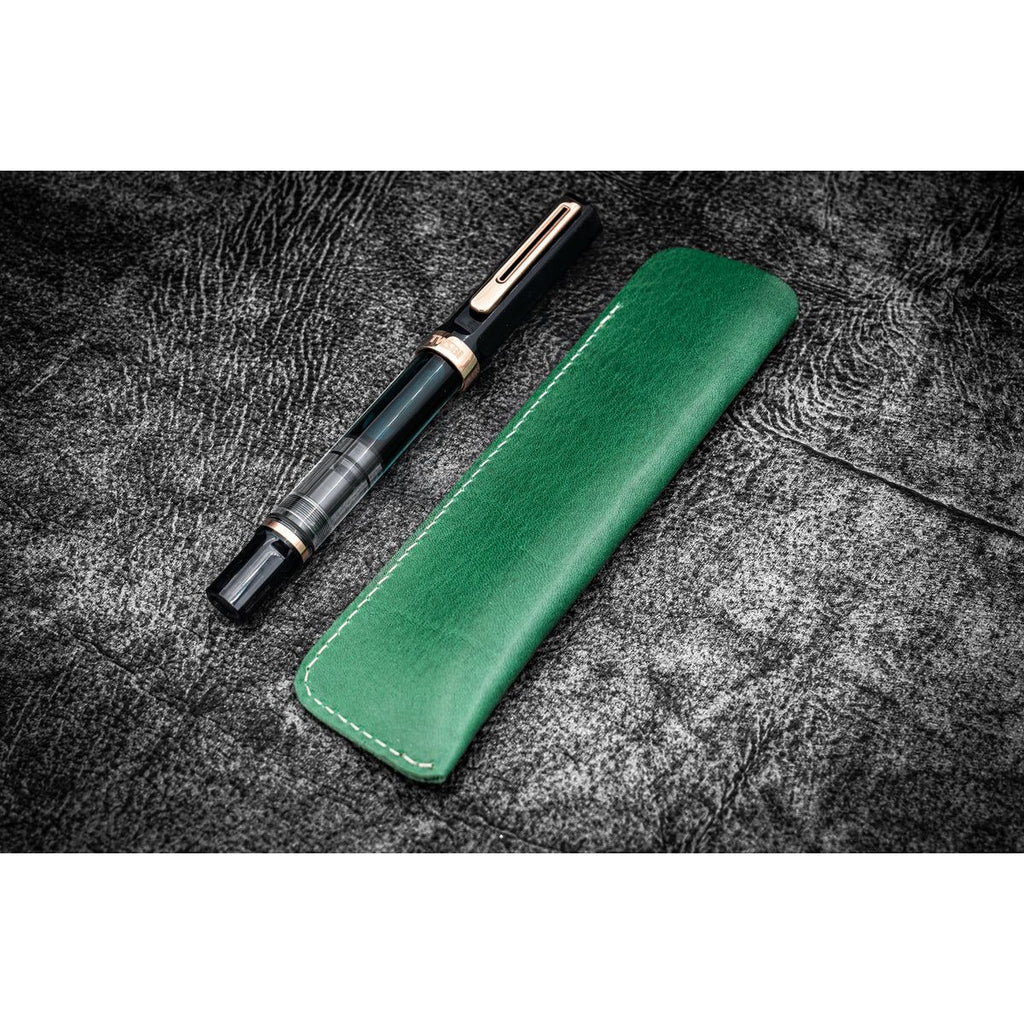 Galen Leather - Single Fountain Pen Sleeve - Green