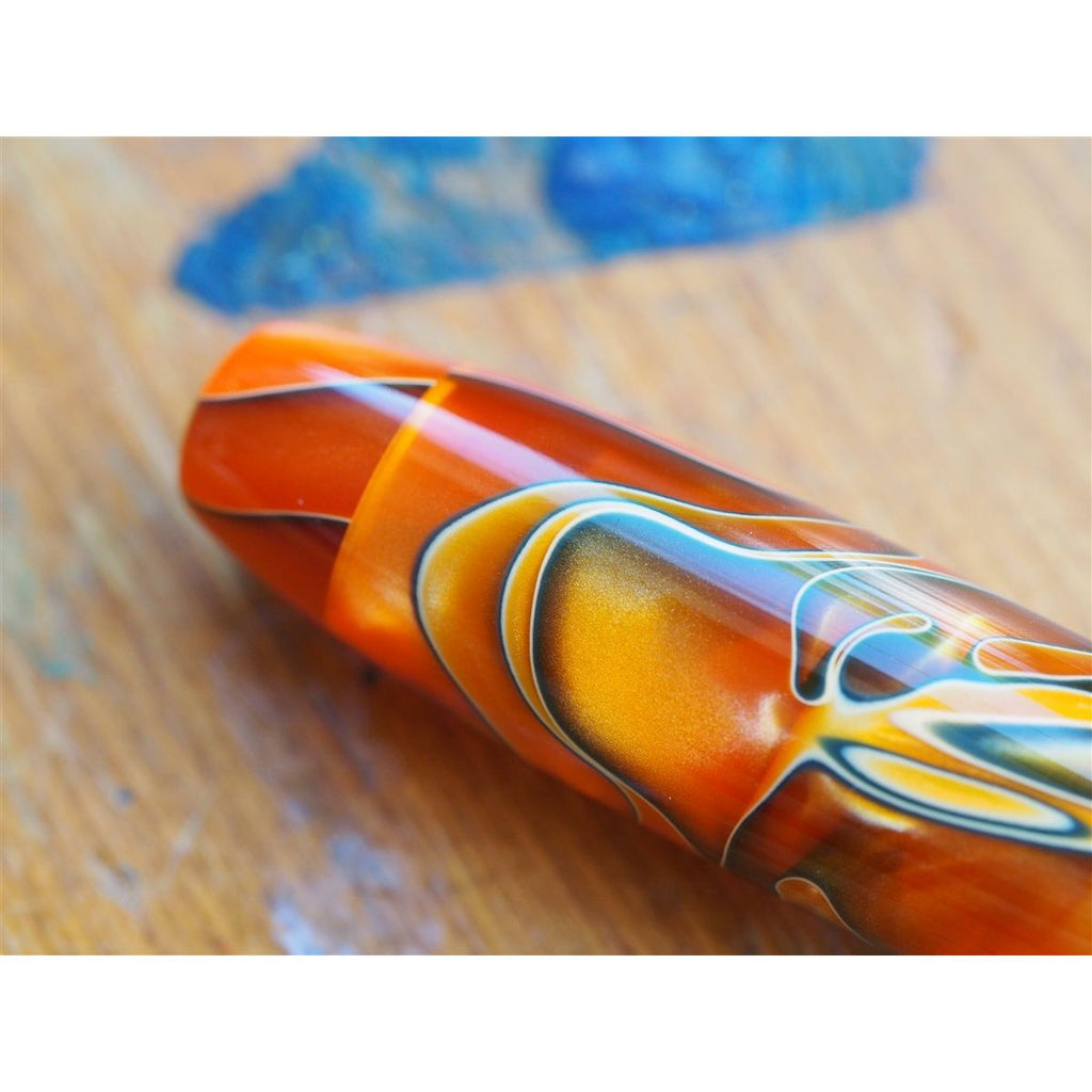 Edison Pen Co. Fountain Pen - Collier Persimmon Swirl