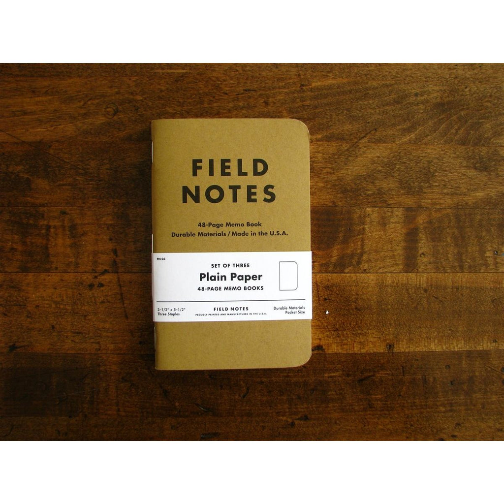 Field Notes Memo Book Original 3-Pack - Plain