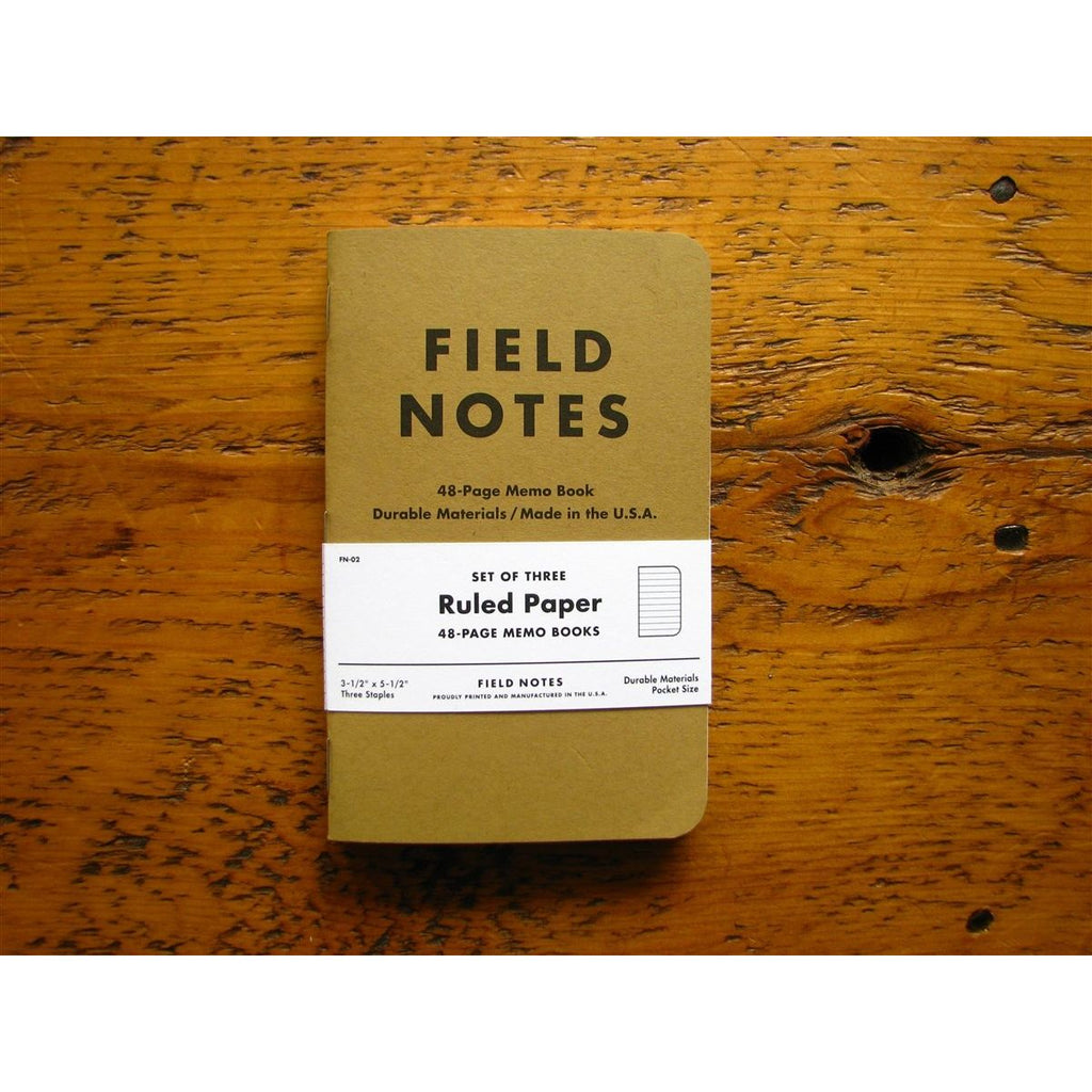 Field Notes Memo Book Original 3-Pack - Ruled