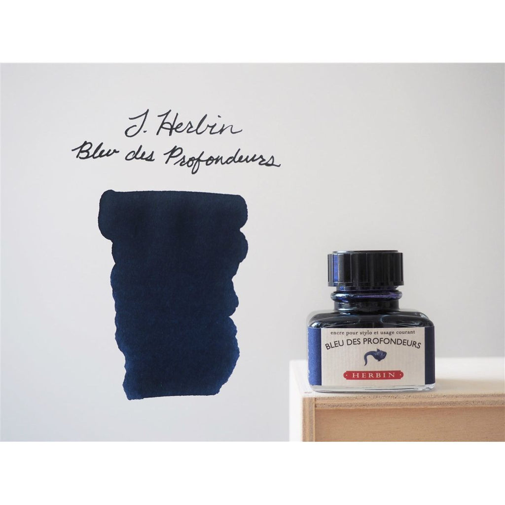 J. Herbin Fountain Pen Ink (30mL) - Bleu Des Profondeurs