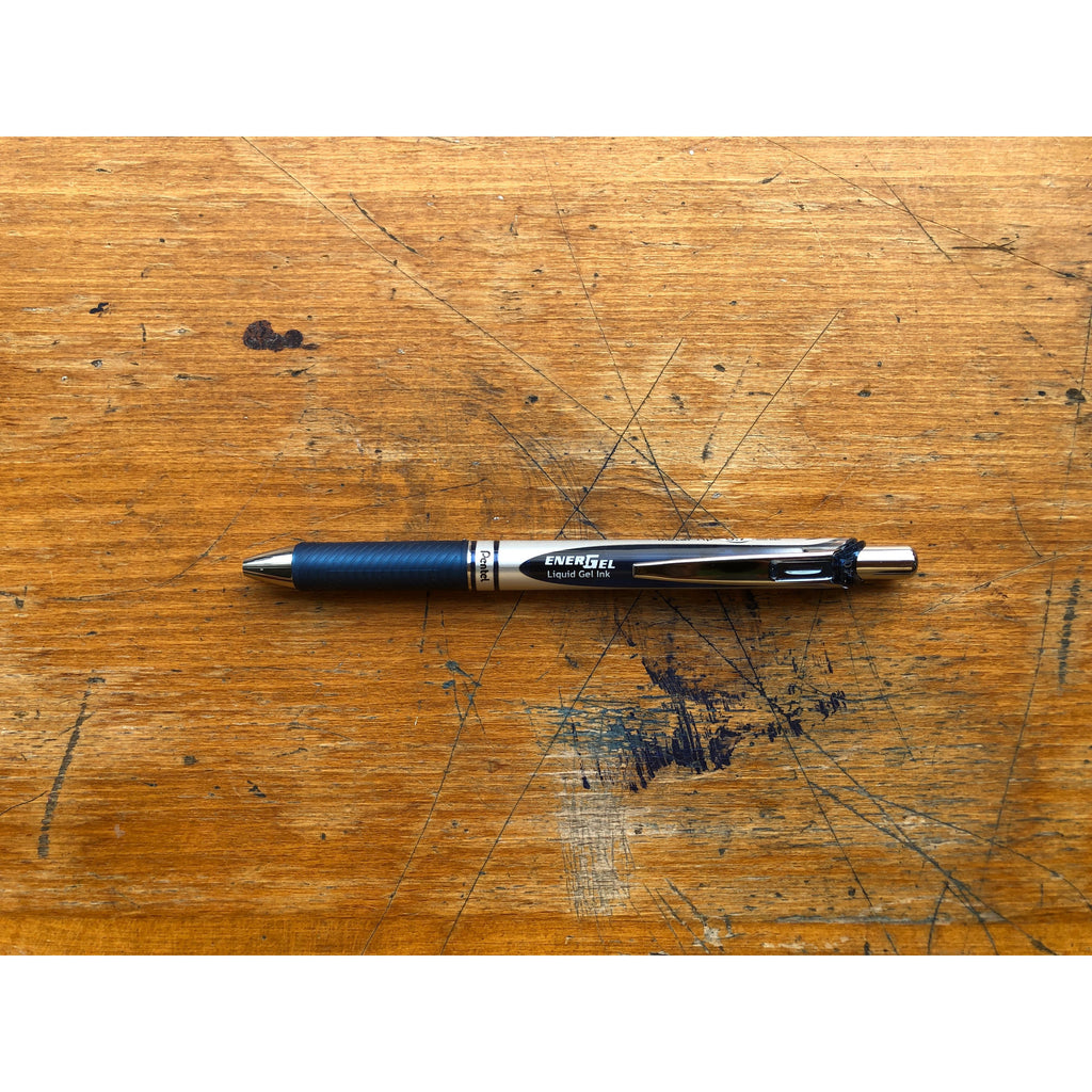 Pentel Energel Retractable Gel Roller Pen 0.7mm - Navy Blue