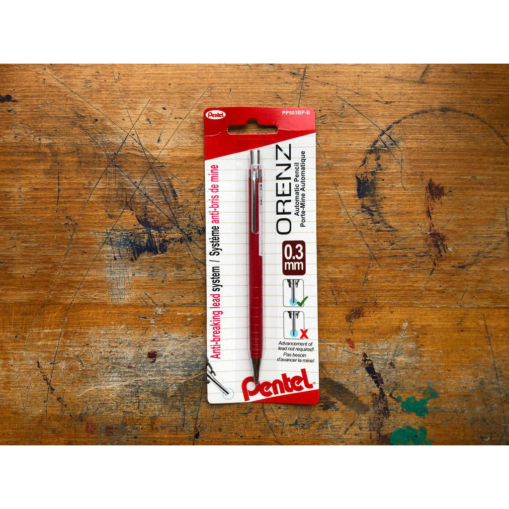 Pentel Orenz Mechanical Pencil - Red - 0.3mm