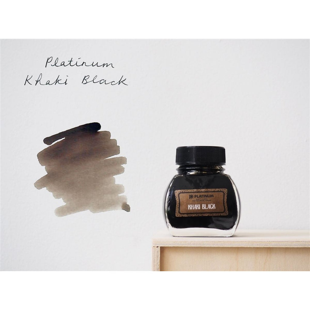Platinum Classic Iron Gall Fountain Pen Ink (60 ml) - Khaki Black