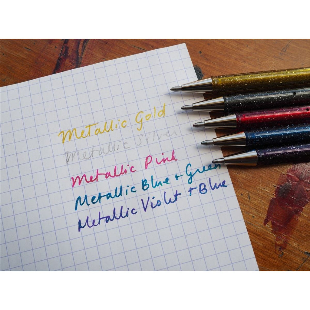 Pentel Hybrid Dual Metallic Gel Pen - Blue & Metallic Green