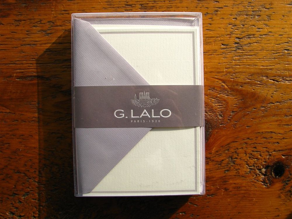 G. Lalo Notecard and Envelope - Grey (4 x 6 inches)