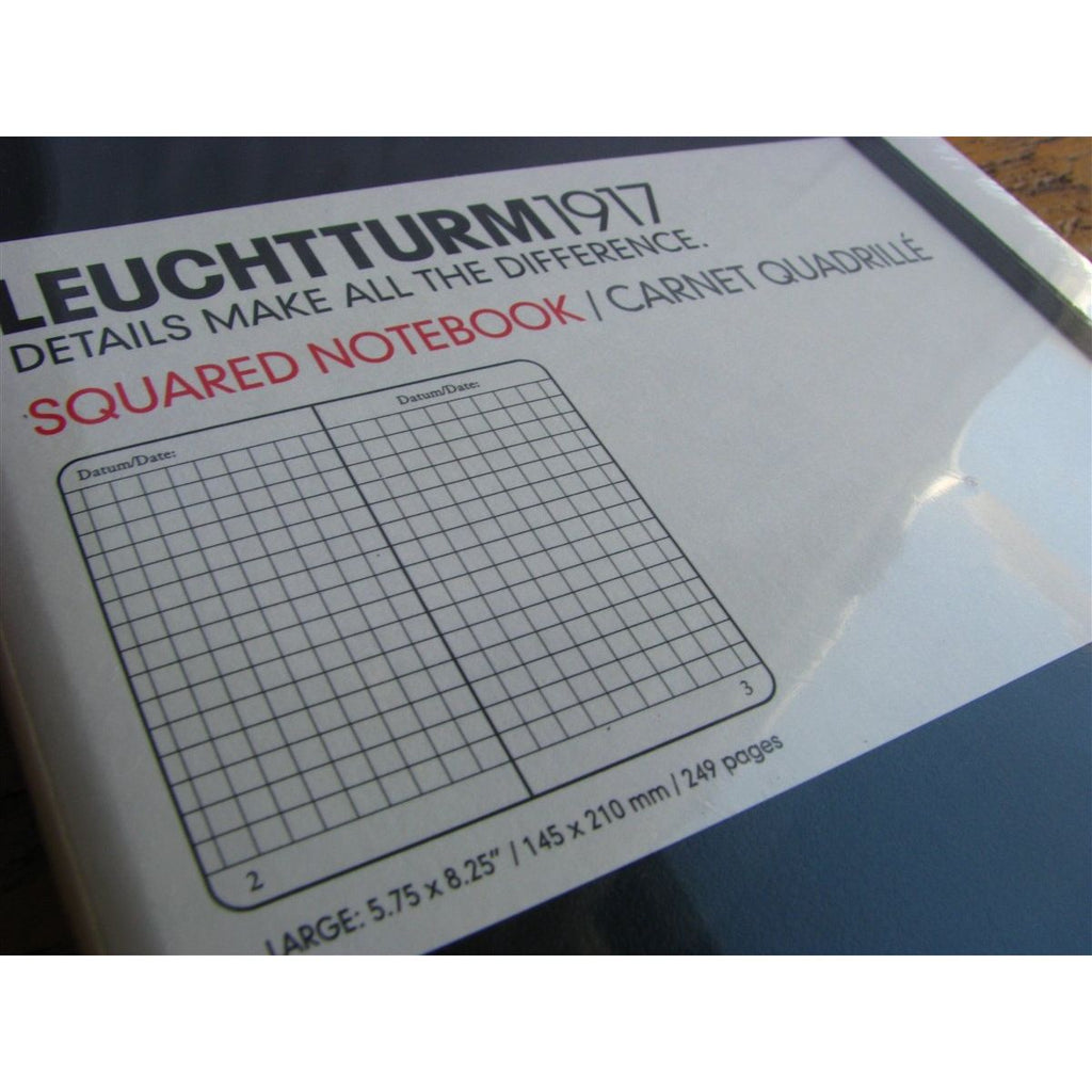 <center>Leuchtturm Hardcover A5 Notebook - Black (Grid)</center>