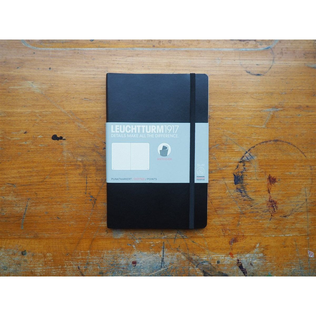 Leuchtturm Softcover B6+ Notebook - Black (Dot)