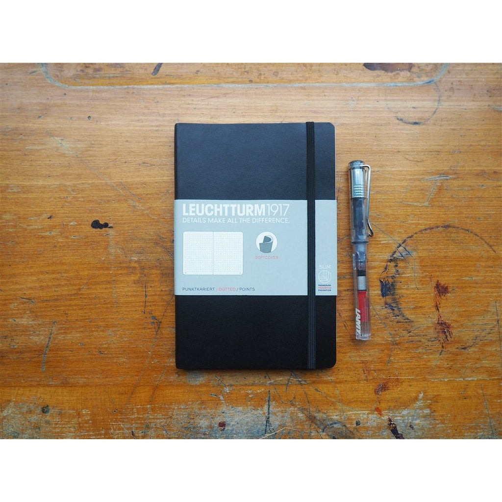 Leuchtturm Softcover B6+ Notebook - Black (Dot)