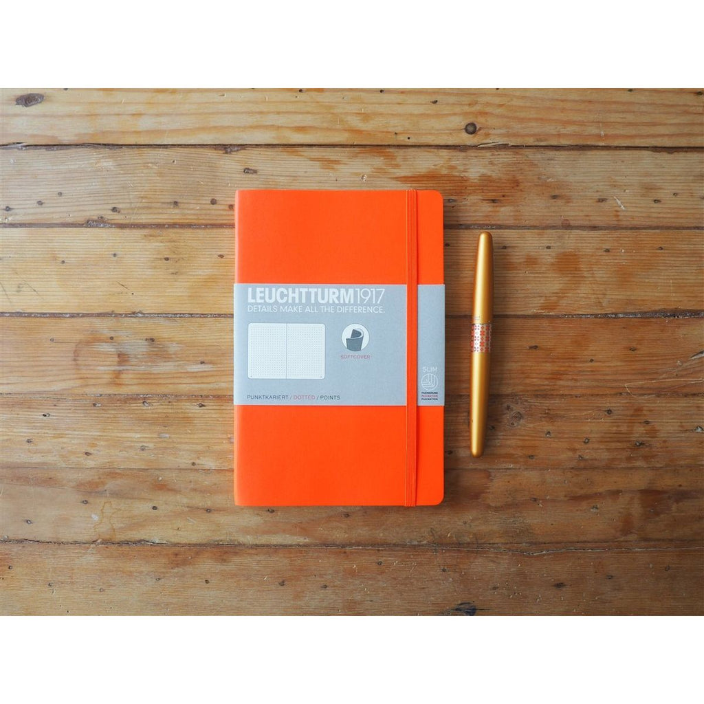 <center>Leuchtturm Softcover B6+ Notebook - Orange (Dot)</center>