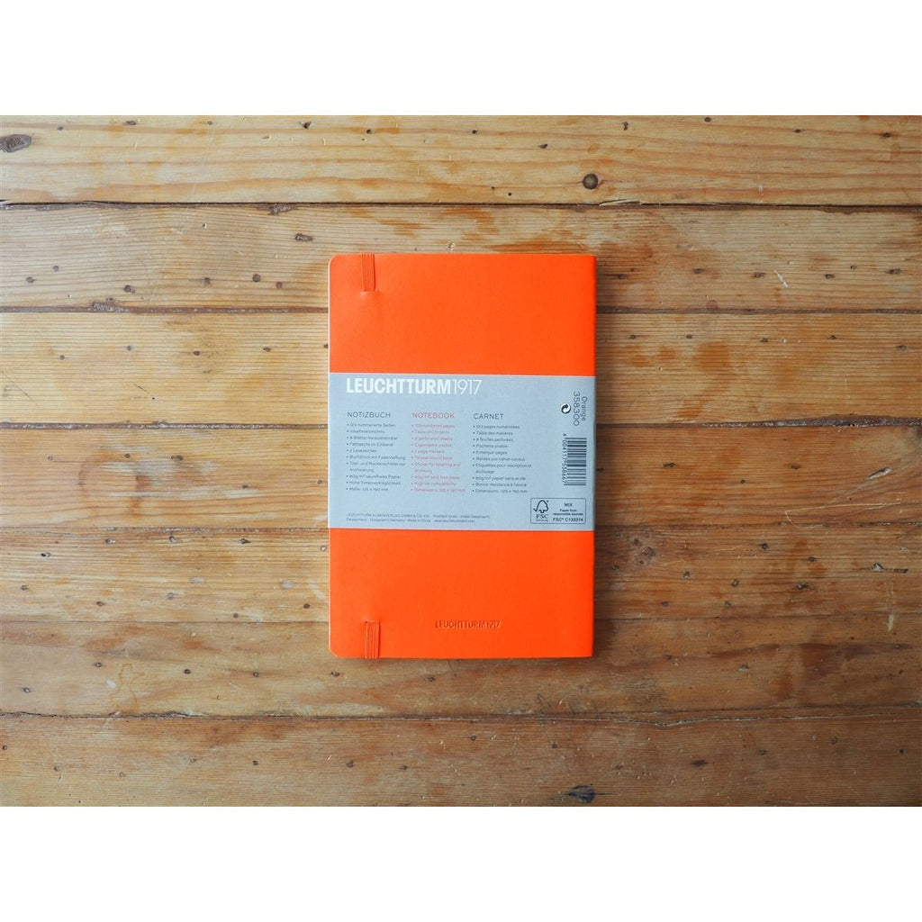 <center>Leuchtturm Softcover B6+ Notebook - Orange (Dot)</center>