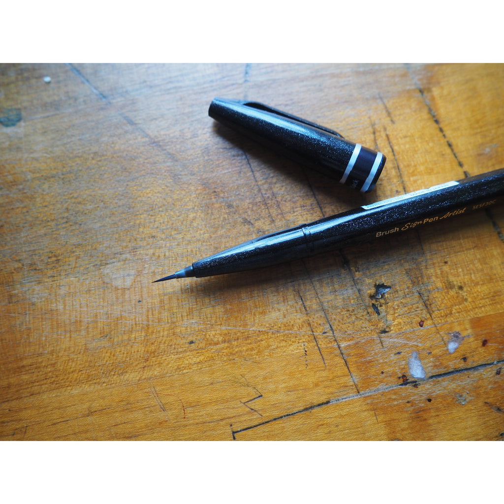 Pentel Brush Sign Pen Artist - Ultra Fine - Black
