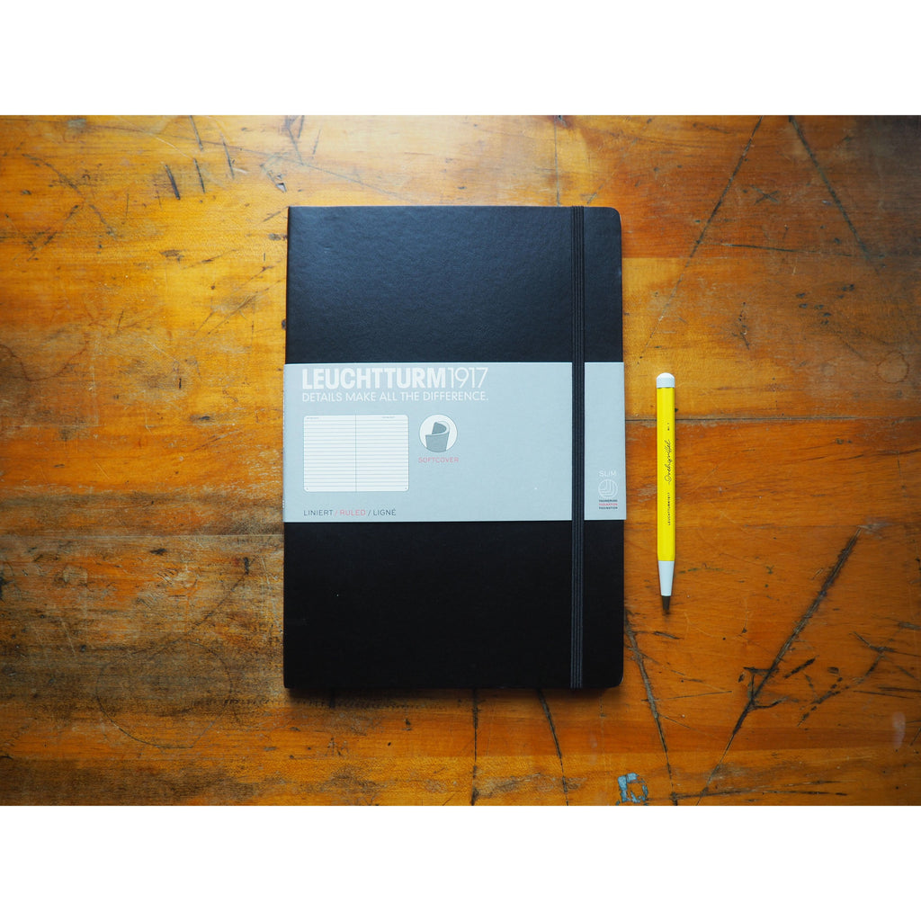 Leuchtturm Softcover B5 Notebook - Black (Lined)