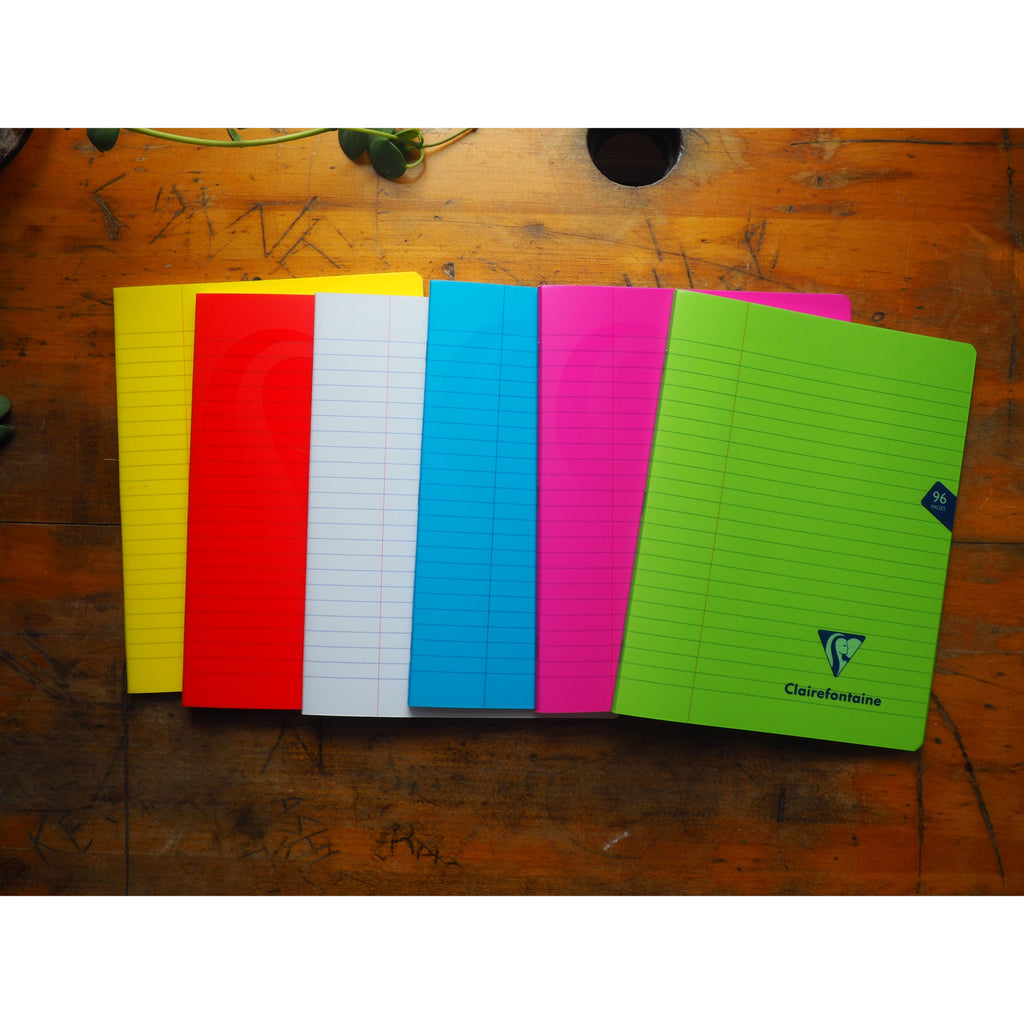 Clairefontaine Staplebound A5 Notebook - Transparent Cover - Lined (96 Pages)