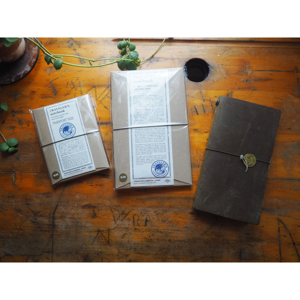 Traveler's Notebook Passport Size - Olive Leather