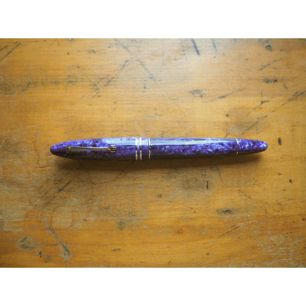 Leonardo Furore Grande Fountain Pen - Purple - Silver Trim