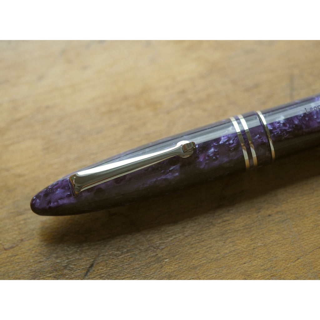 Leonardo Furore Fountain Pen - Purple Resin - Silver Trim