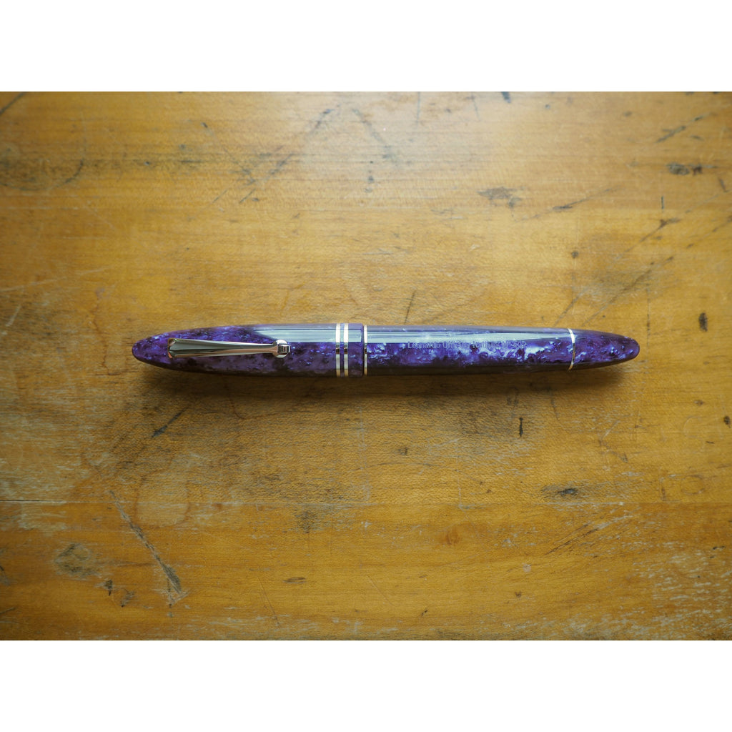 Leonardo Furore Fountain Pen - Purple Resin - Silver Trim