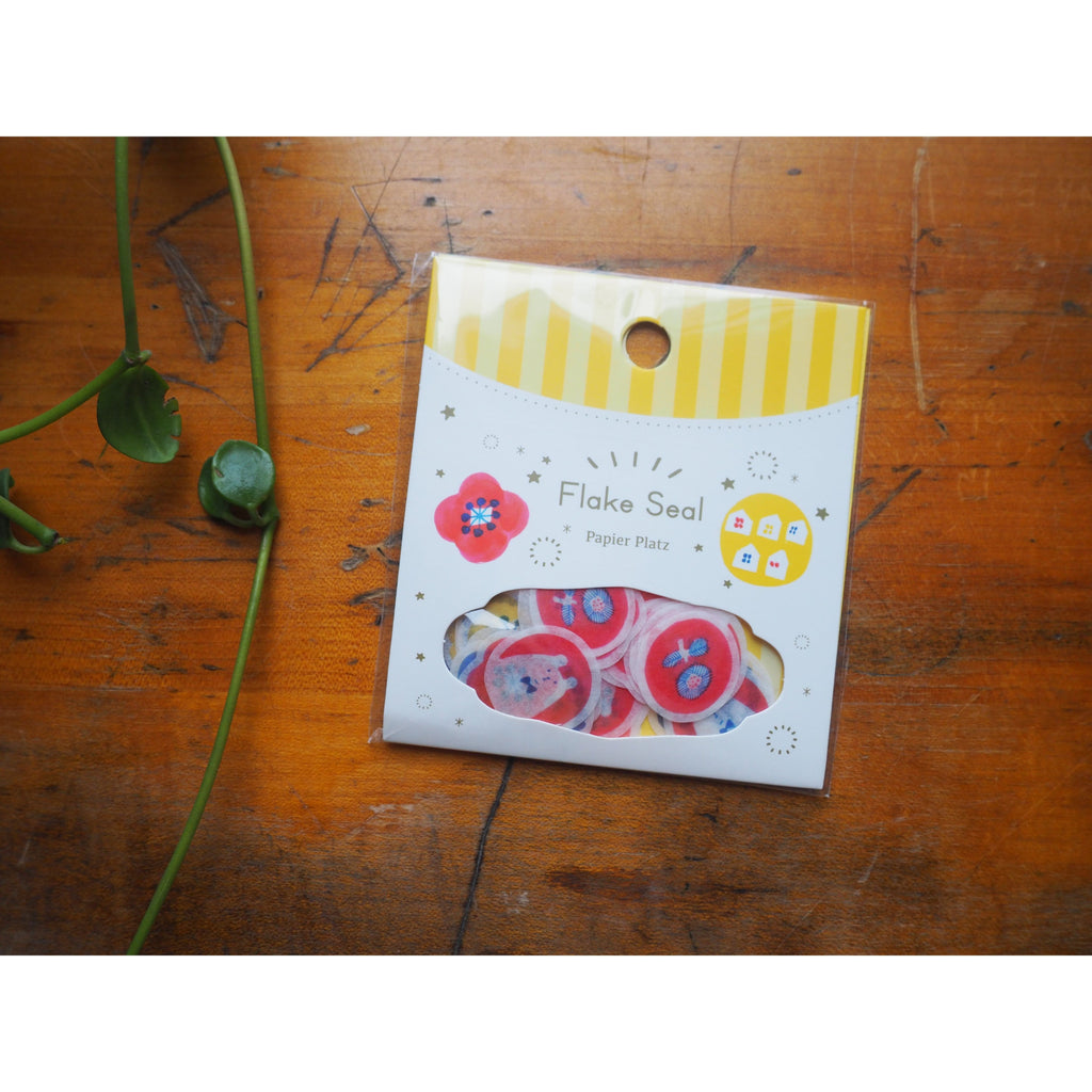 Papier Platz x Kurogama - Stickers Flake Seal - 54 Pieces - Flowers (37-846)