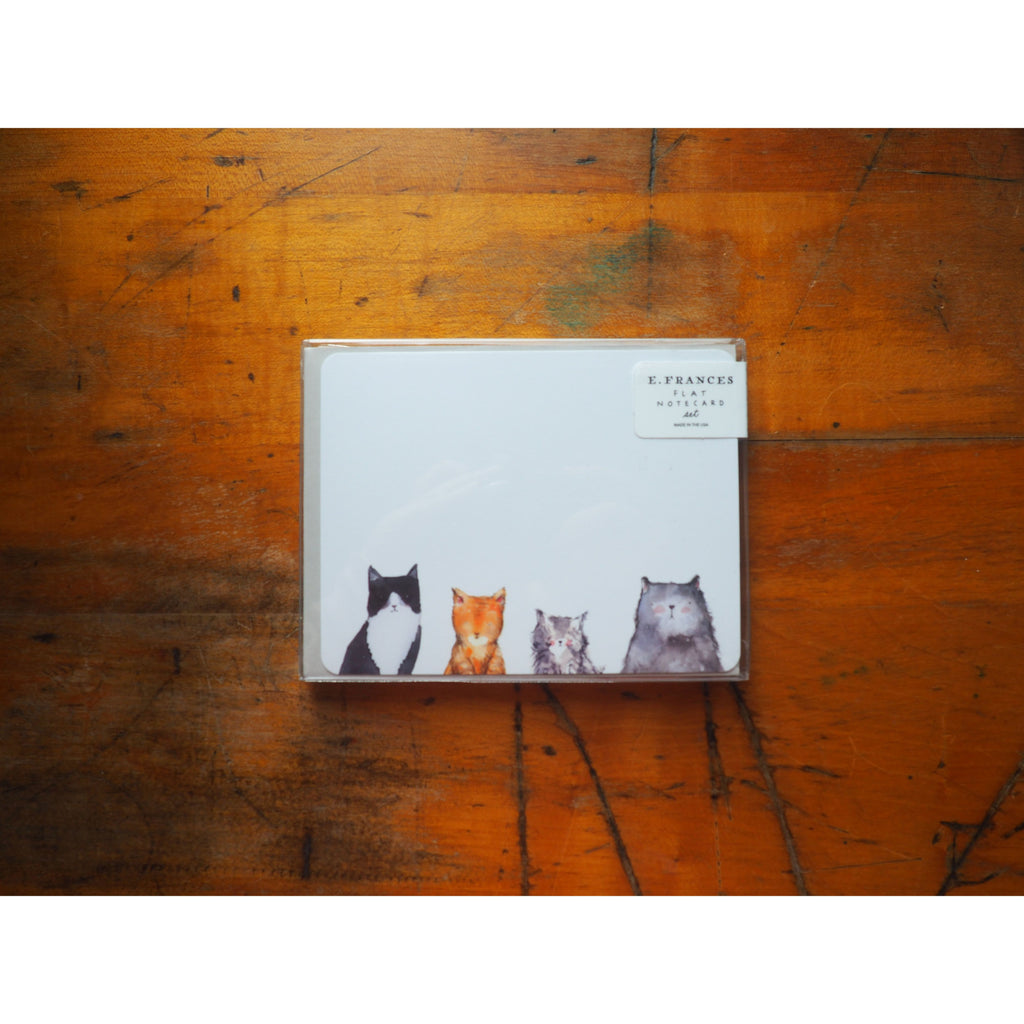 E. Frances Paper - 8 Flat Notecard Set - Cat's Meow