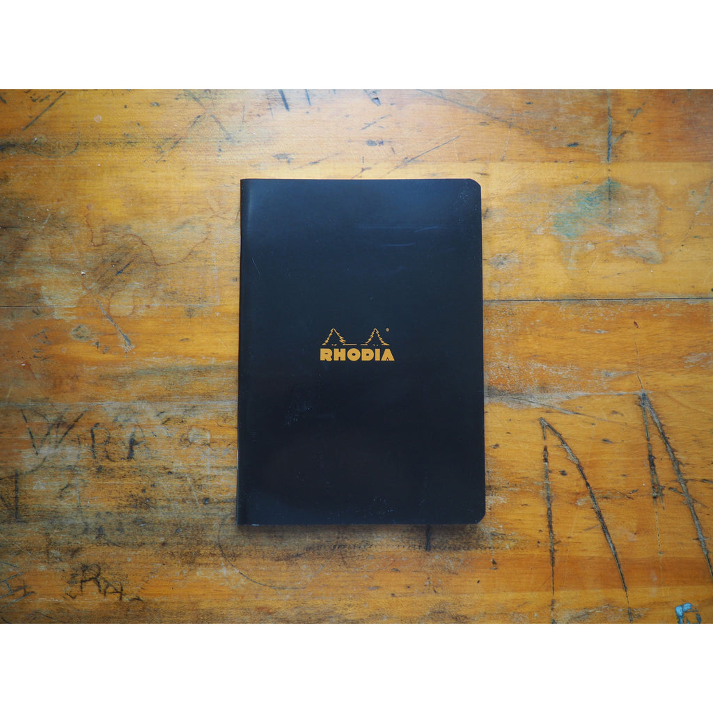 Rhodia Side-Stapled Notebook - Graph - Black (A5)