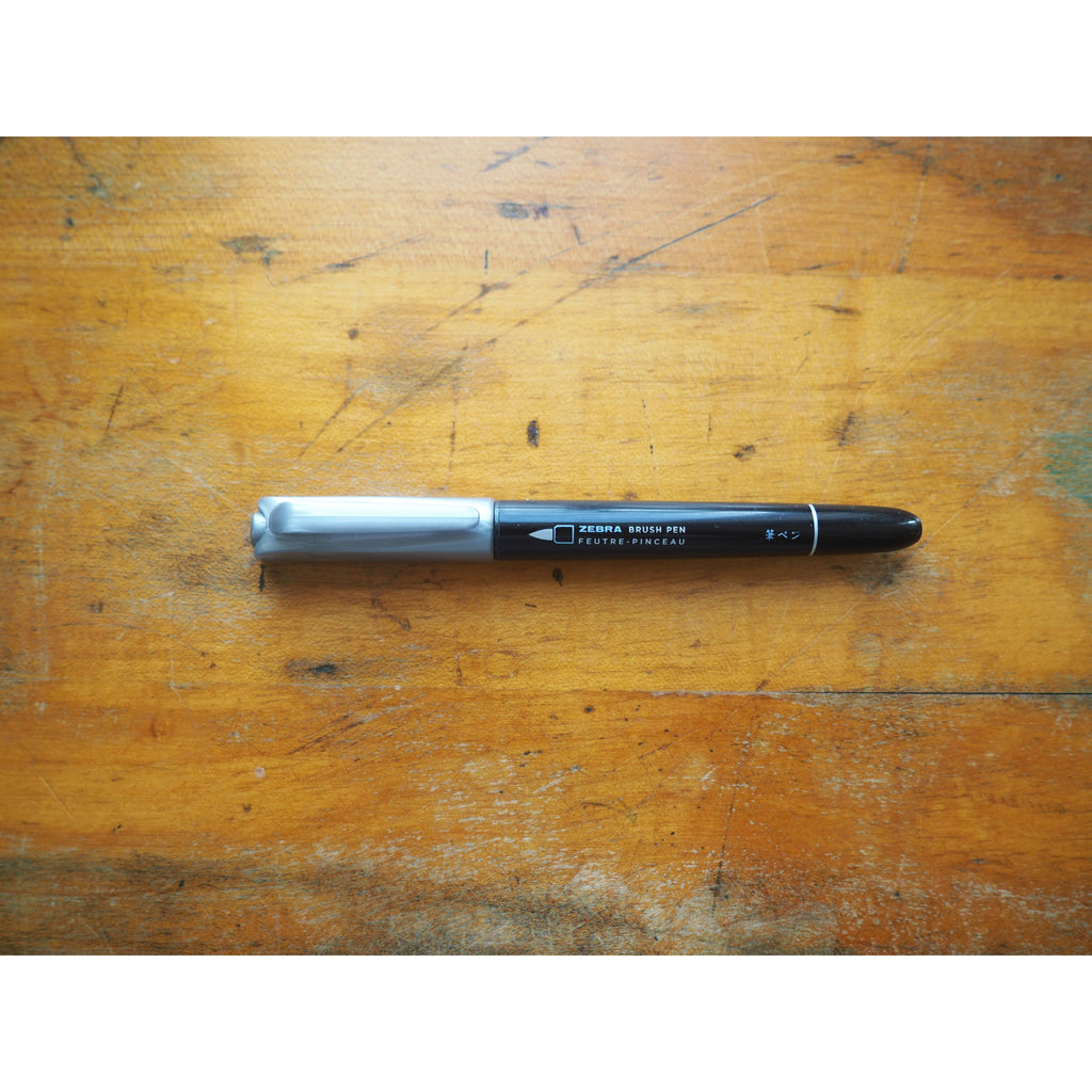 Zebra Zensations Metallic Brush Pen - Medium - Silver (single pen)