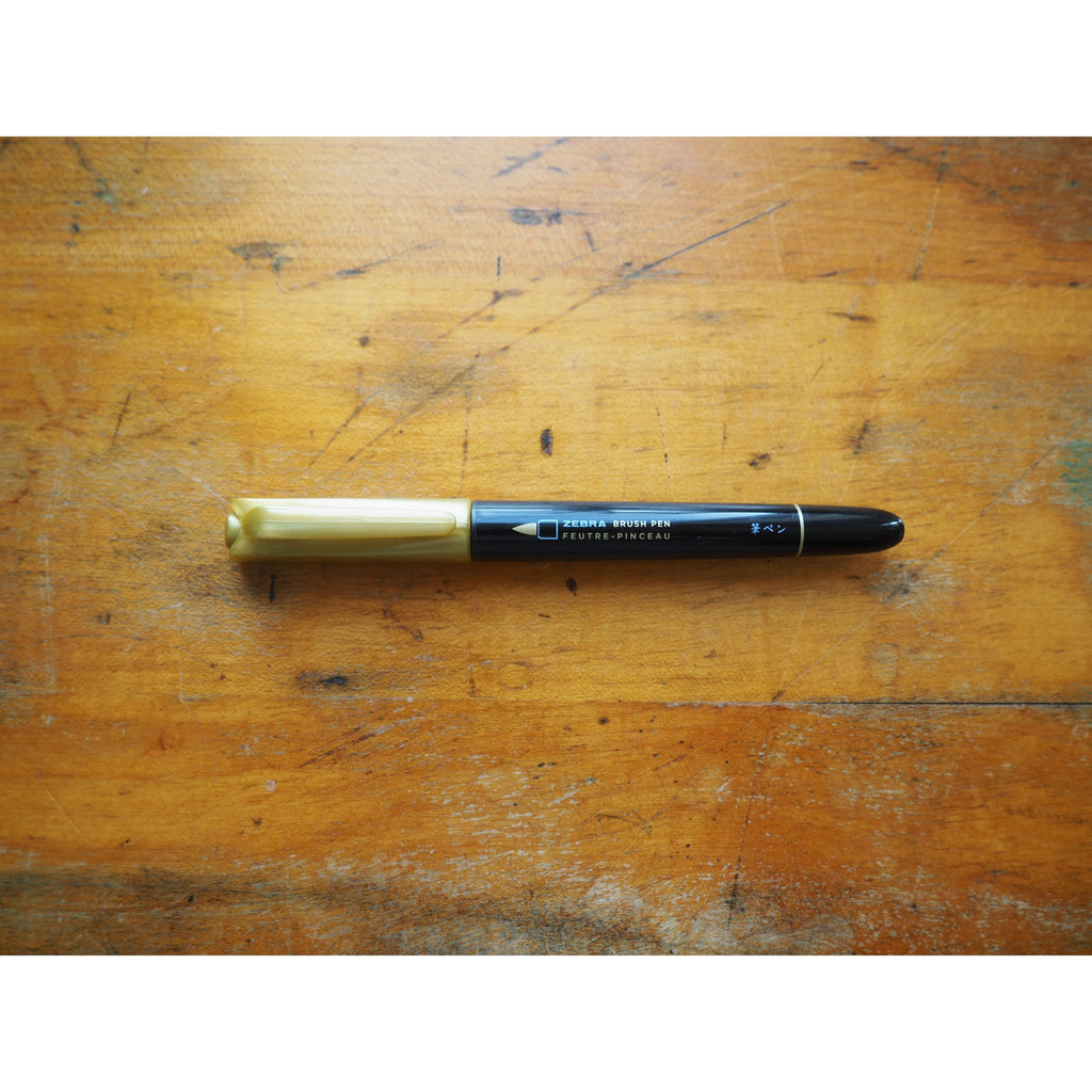 Zebra Zensations Metallic Brush Pen - Medium - Gold (single pen)