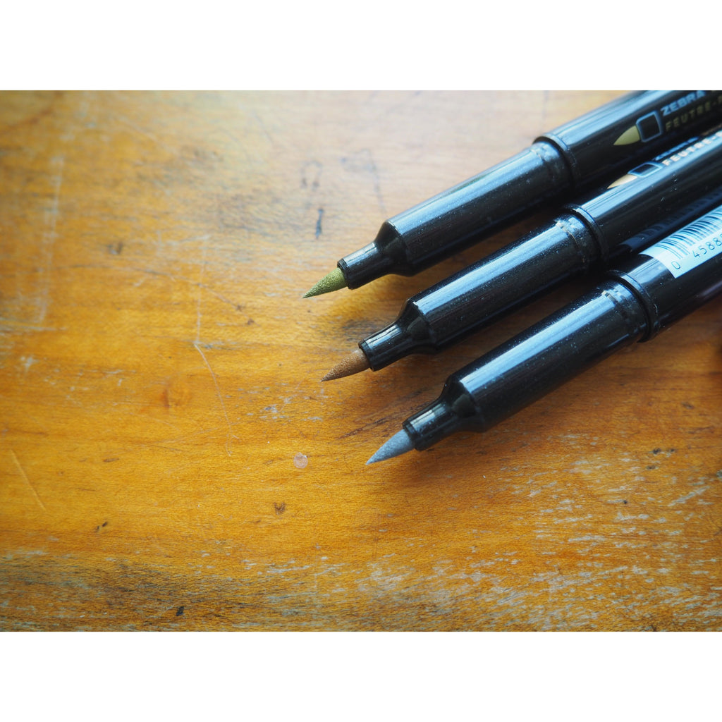 Zebra Zensations Metallic Brush Pen - Medium - Silver (single pen)