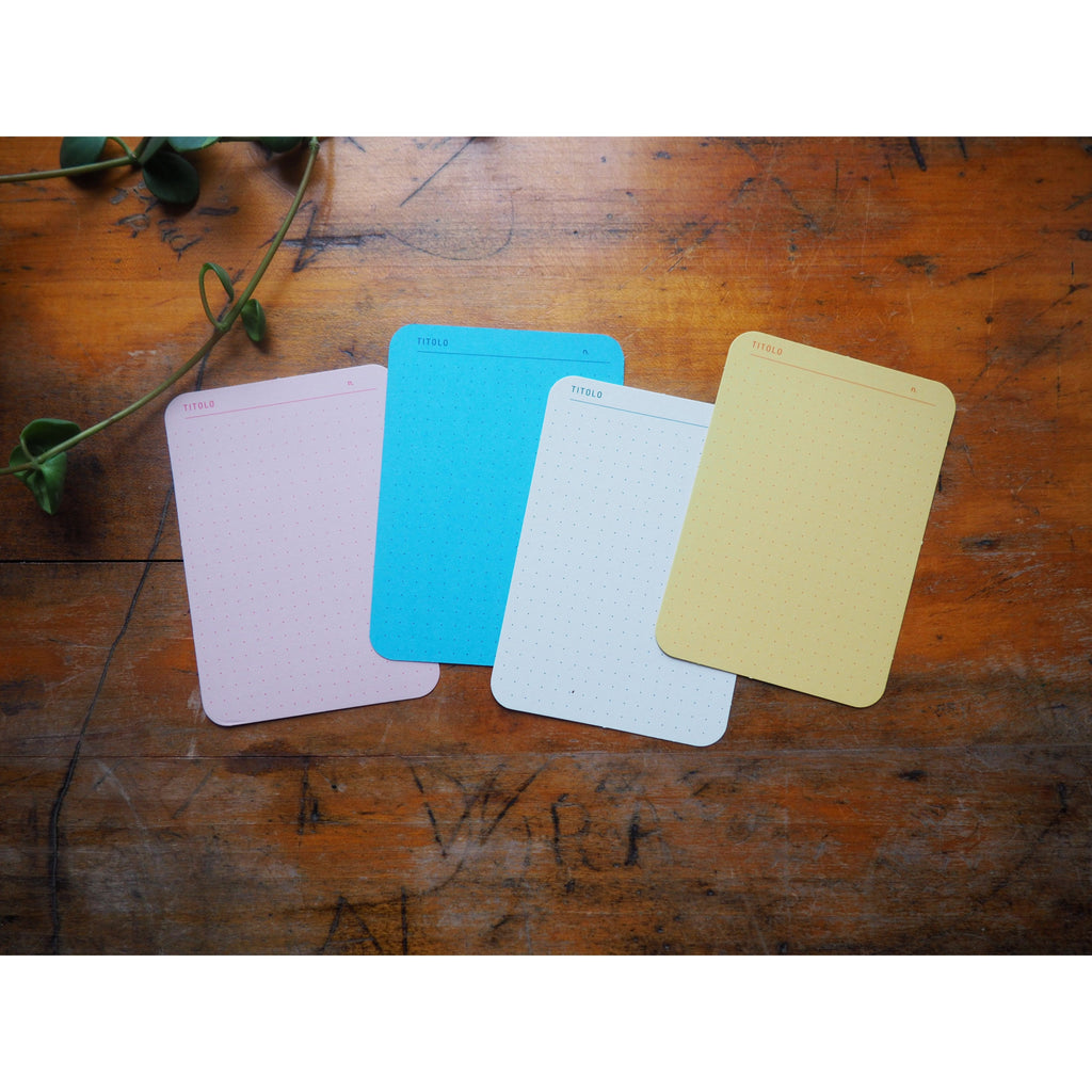 Foglietto - Memo Cards - Deck of 120 - A7 Puntini Puntini (Pink/Blue/Yellow/White)