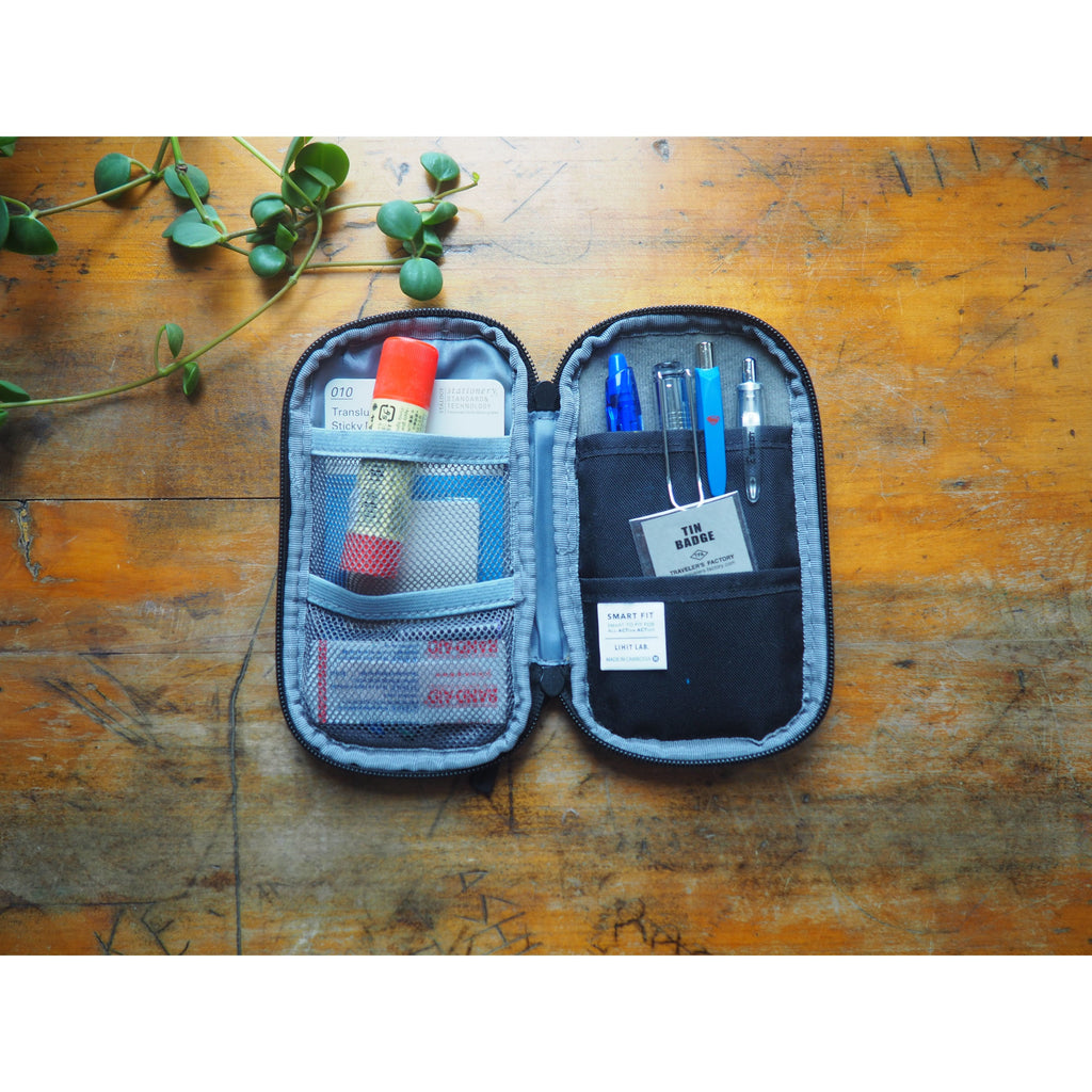 Lihit Lab - Compact Pen Case Smart Fit - Navy (A-7687-11)