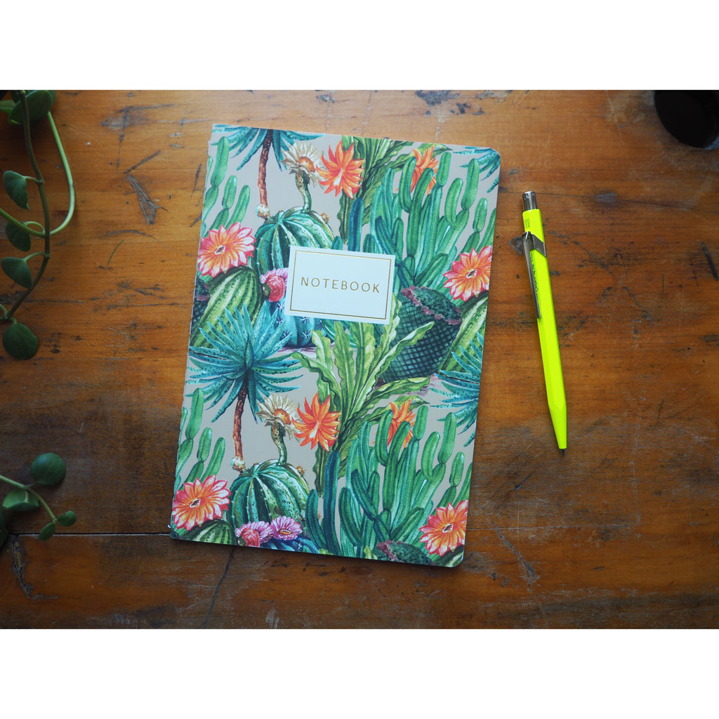 Bruno Visconti A5 Lined Notebook - Green Cactus