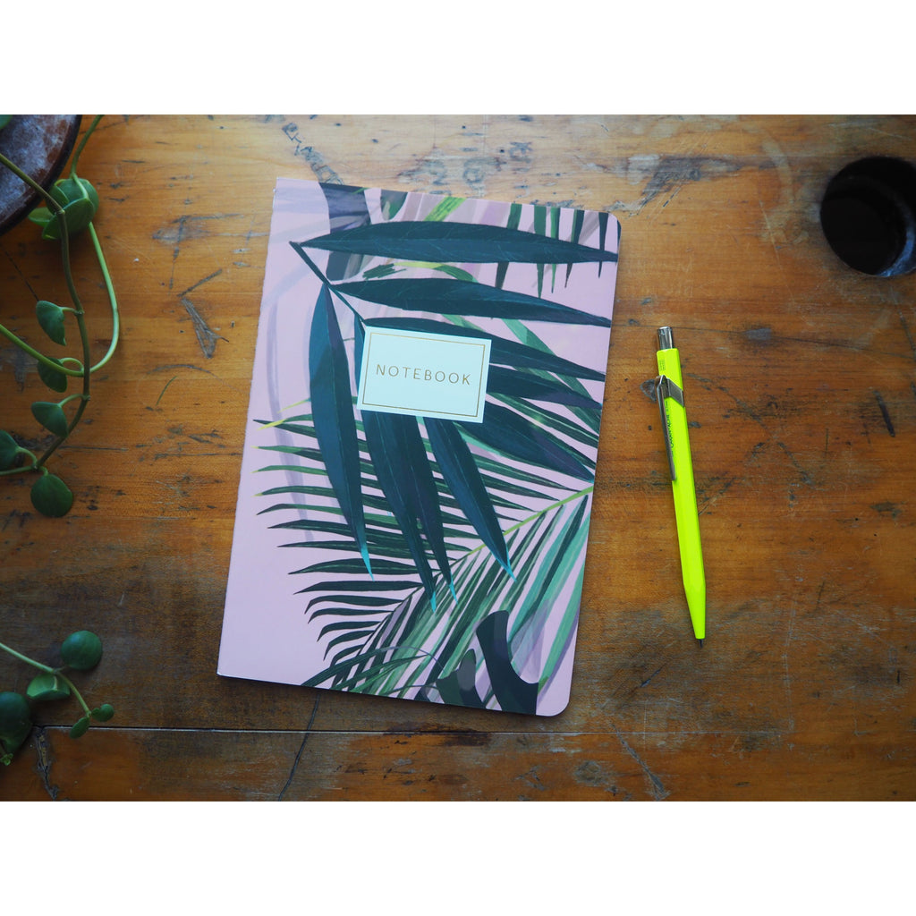 Bruno Visconti A5 Lined Notebook - Palm Leaves