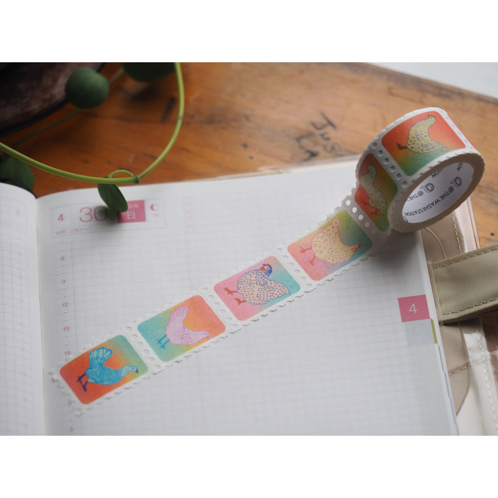 The Washi Station - Pix's Poules Stamp