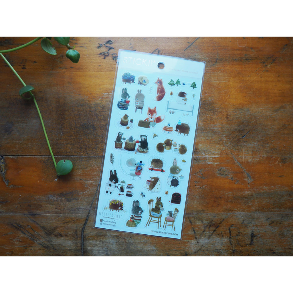 STICKII - Winter Woodland Critters Stickers  - 1 Sheet