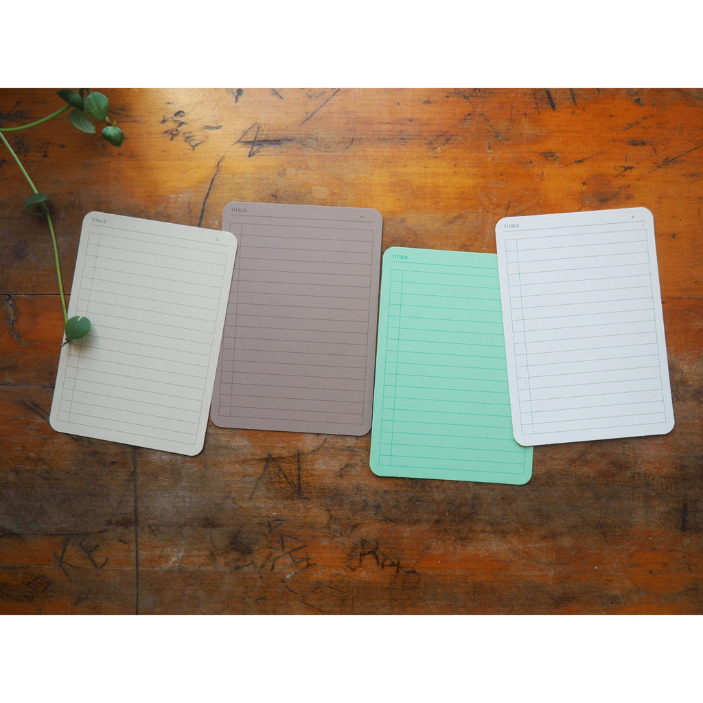 Foglietto - Memo Cards - Deck of 60 - A6 To-Do (Green/Brown/Beige/White)