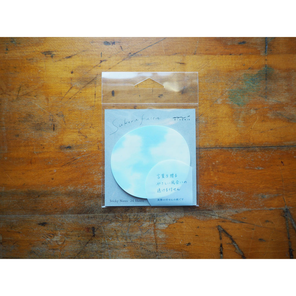 Midori Sukeru Fusen Sticky Notes - Sky Light Blue