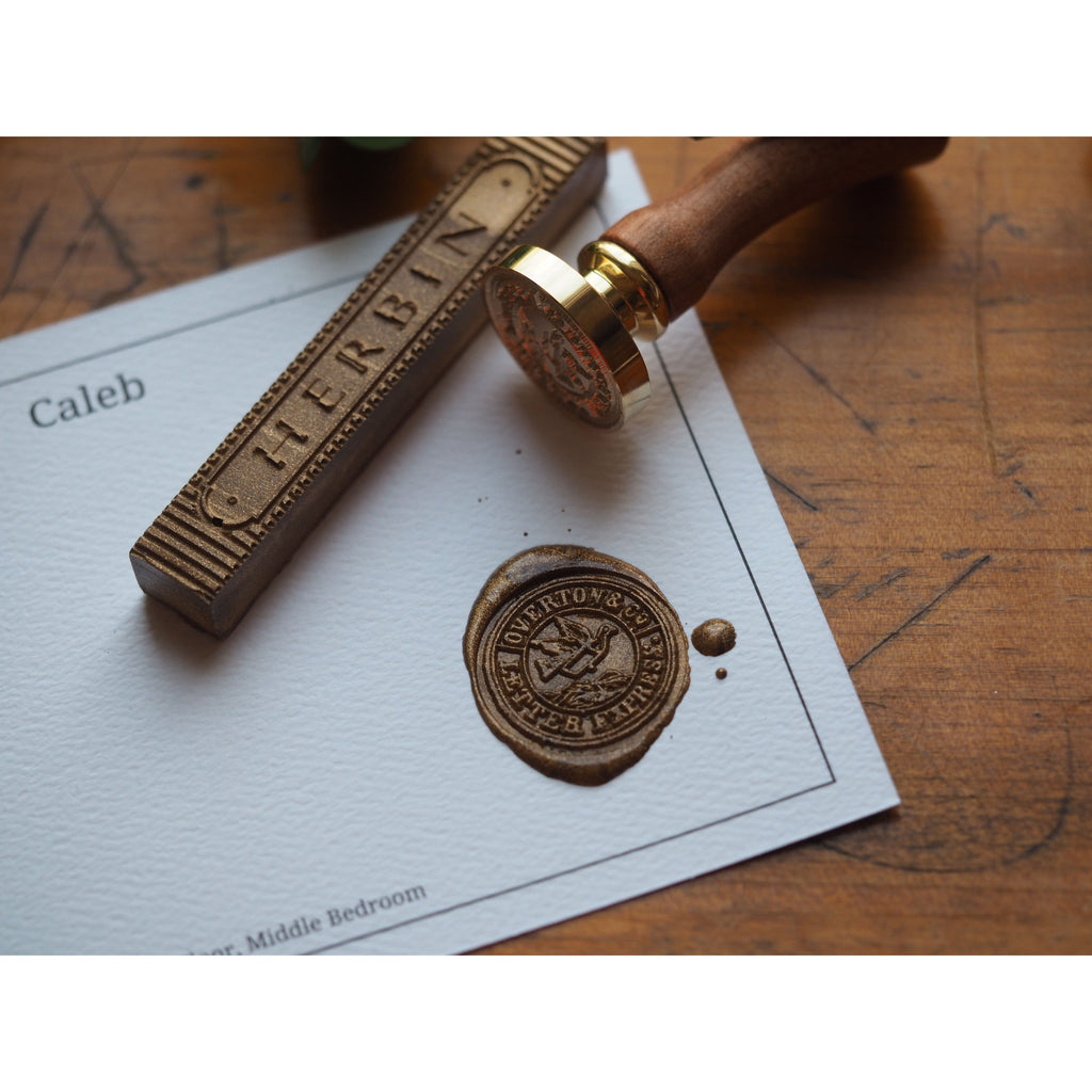 Backtozero Brass Seal with Handle - Postmark Letter Express