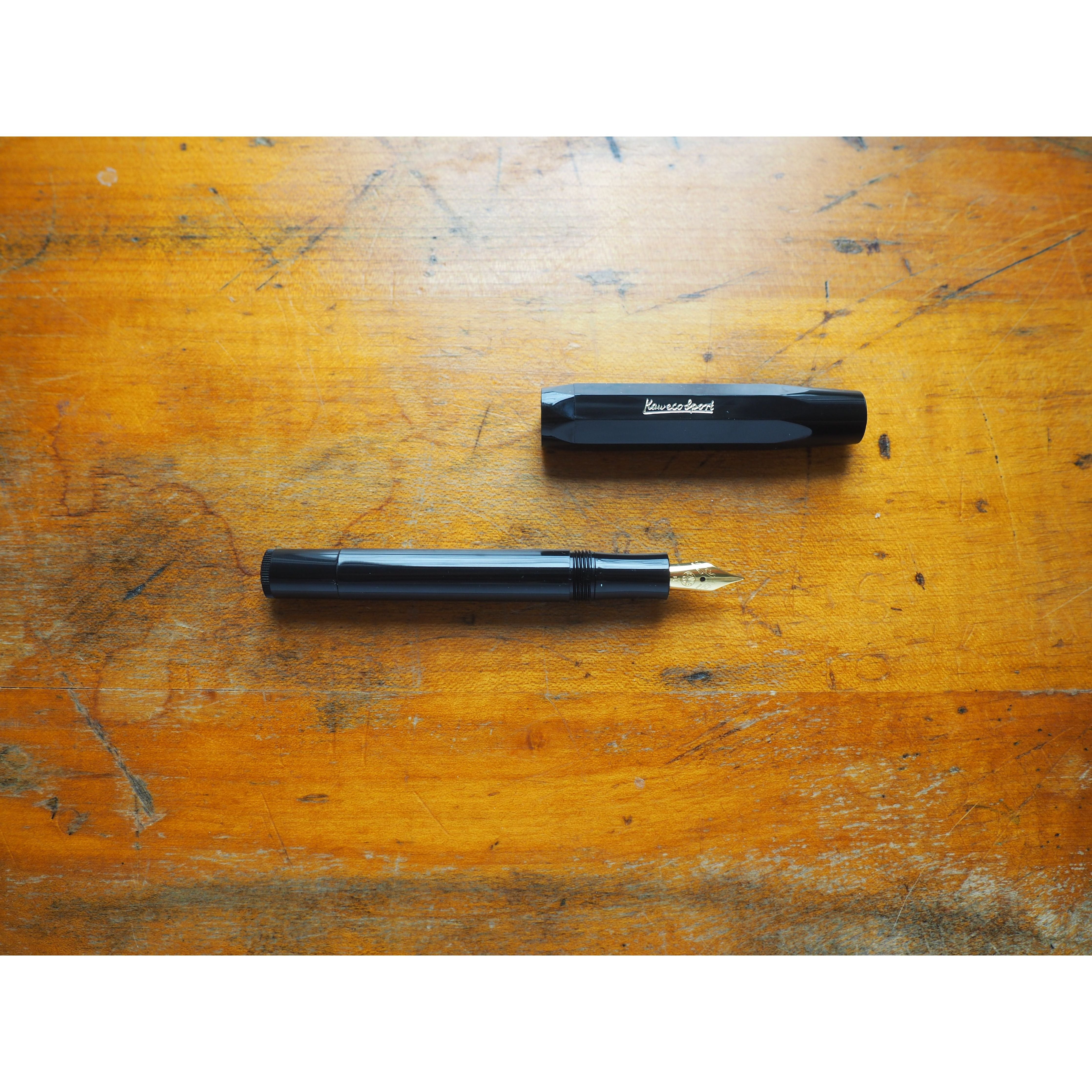 Kaweco Classic Sport Fountain Pen - Black - Medium (Gold-Plated