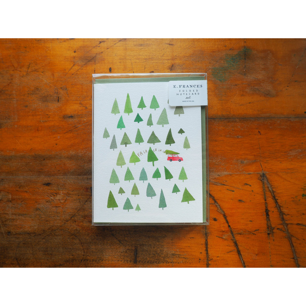 E. Frances Paper - 6 Boxed Card Set - Fa La La La La Trees