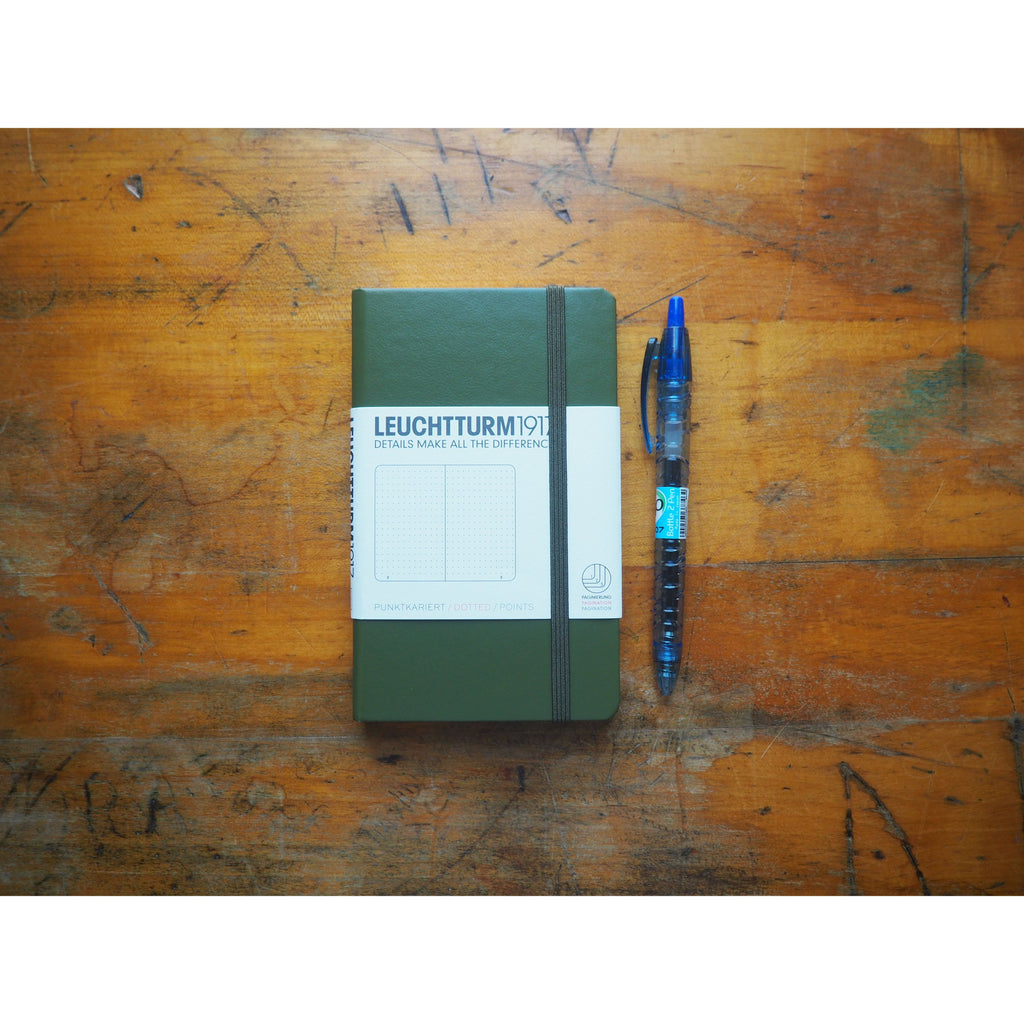 Leuchtturm Hardcover A6 Pocket Notebook - Army (Dot)