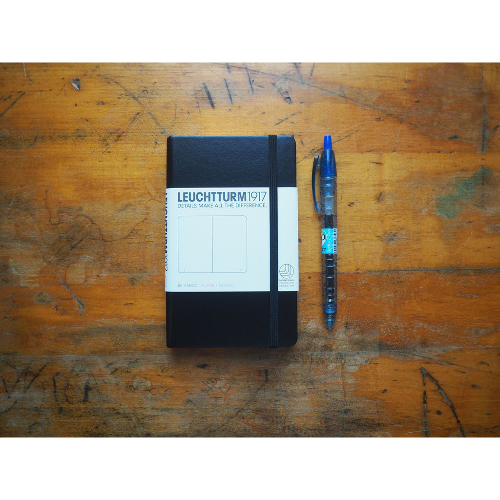 Leuchtturm Hardcover A6 Pocket Notebook - Black (Blank)